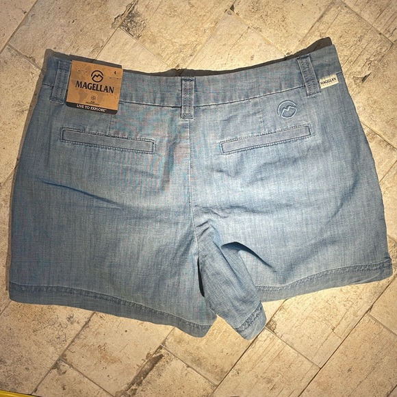 NWT Magellan lightweight, light denim color 4” inseam short. 4 pockets. Size 4 - Picture 2 of 9